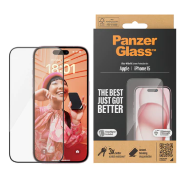 Panzer Glass for iPhone 15 - Clear