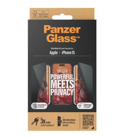 Panzer Glass for iPhone 15 - Privacy