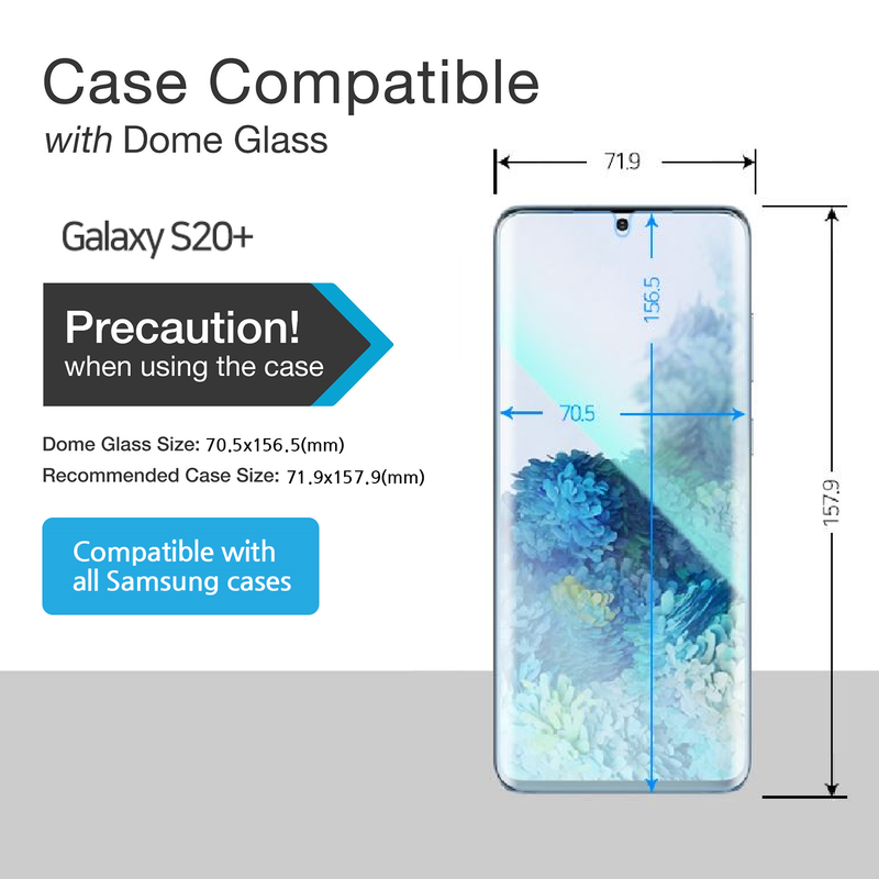 Whitestone Dome Samsung S20 Plus Dome Glass - 1 Pack