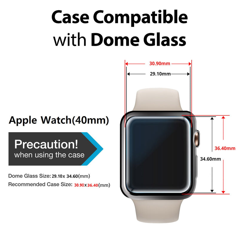 Whitestone Dome Apple Watch 40mm Dome Glass - 2 Pack