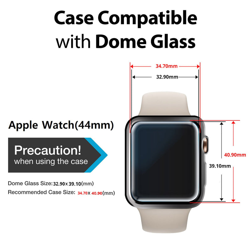 Whitestone Dome Apple Watch 44mm Dome Glass - 2 Pack